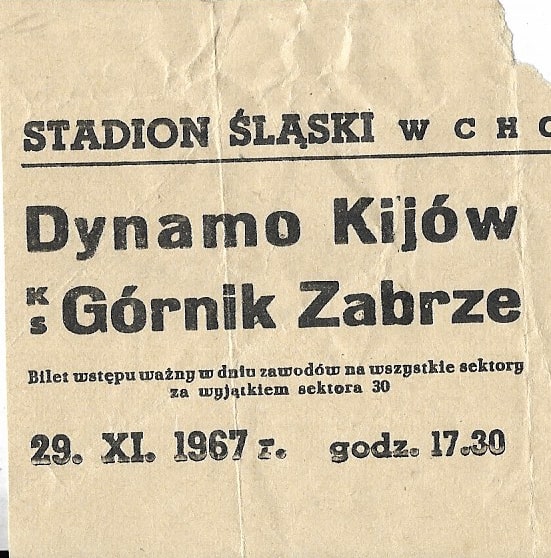 1967 11 29 Gornik zabrze Dynamo Kijow 2