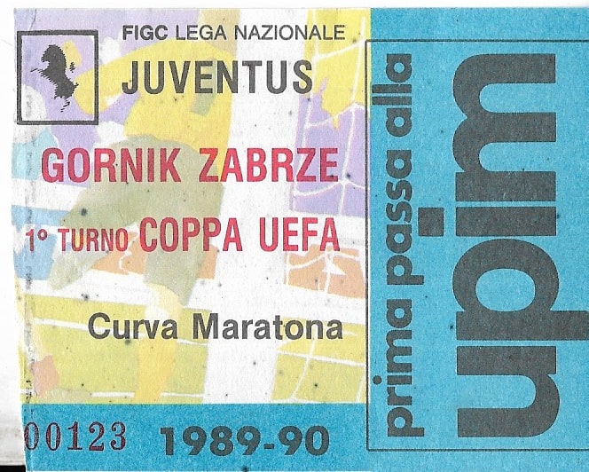 1989 9 27 Juventus Turyn Gornik Zabrze