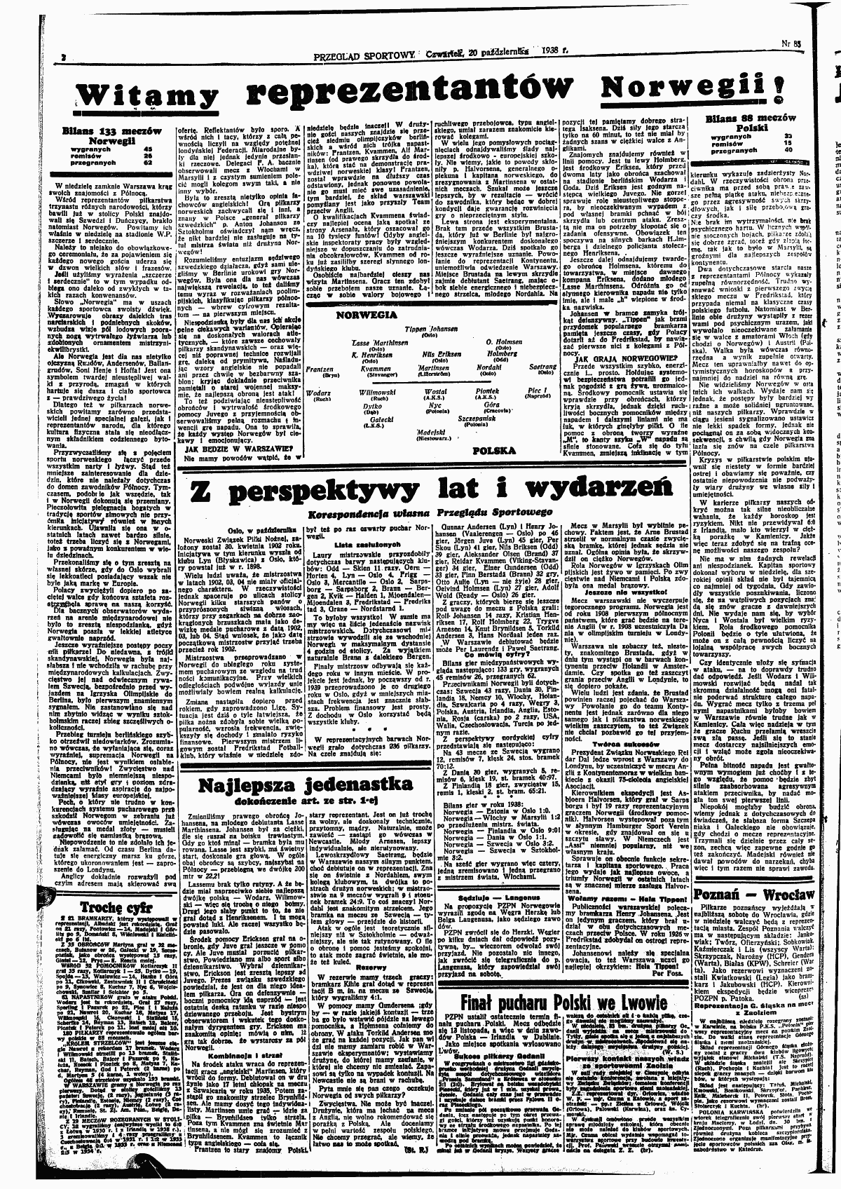 Przeglad Sportowy nr 85 z 20.10.1938