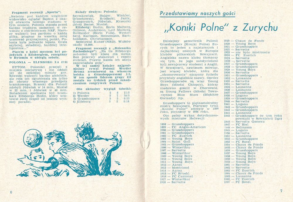 05.VIII.1967 GRASSHOPPERS ZURYCH POLONIA BYTOM 4