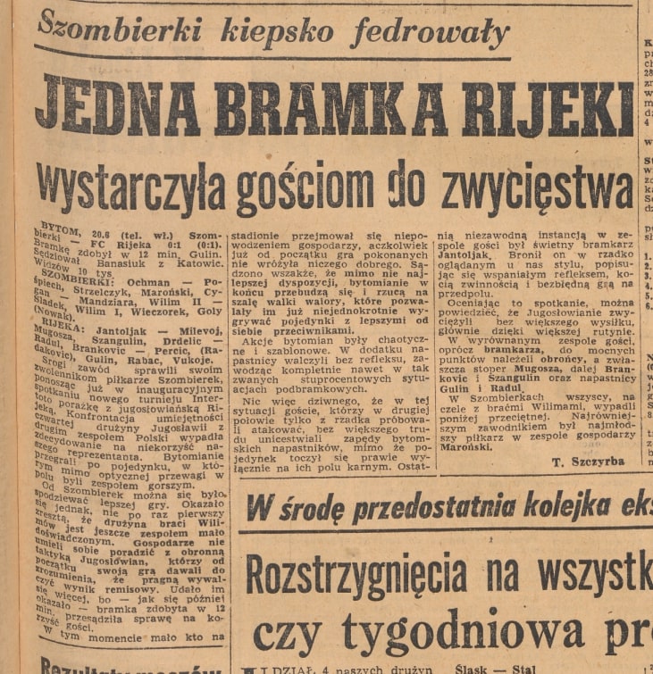 Szombierki Rijeka 1